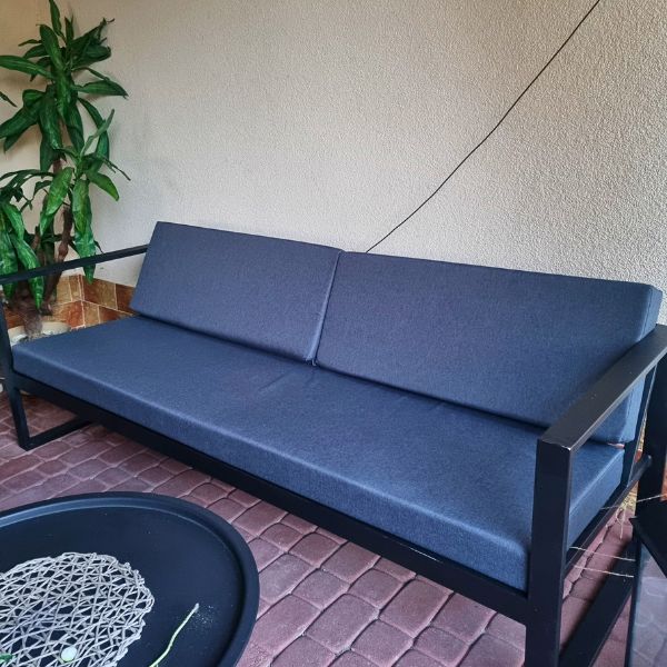 Poduszki ogrodowe na sofę stalową 120x60