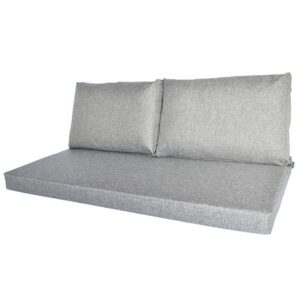 Szare poduszki ogrodowe 120x80 + dwa oparcia 60x40 8 cm